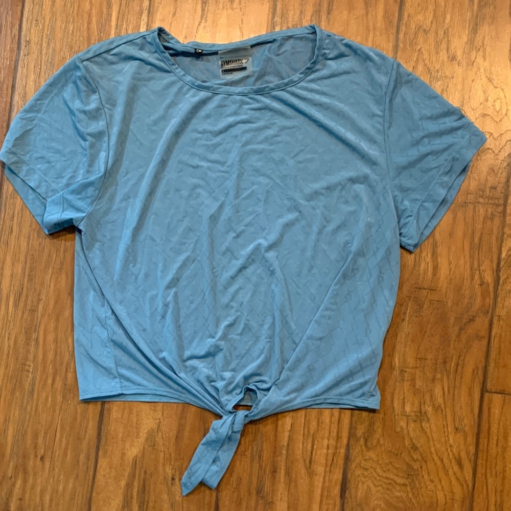 Gymshark Sky Blue Tie-Front Tee